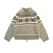 Retro Lazy-style Knitted Cardigan Coat for Women