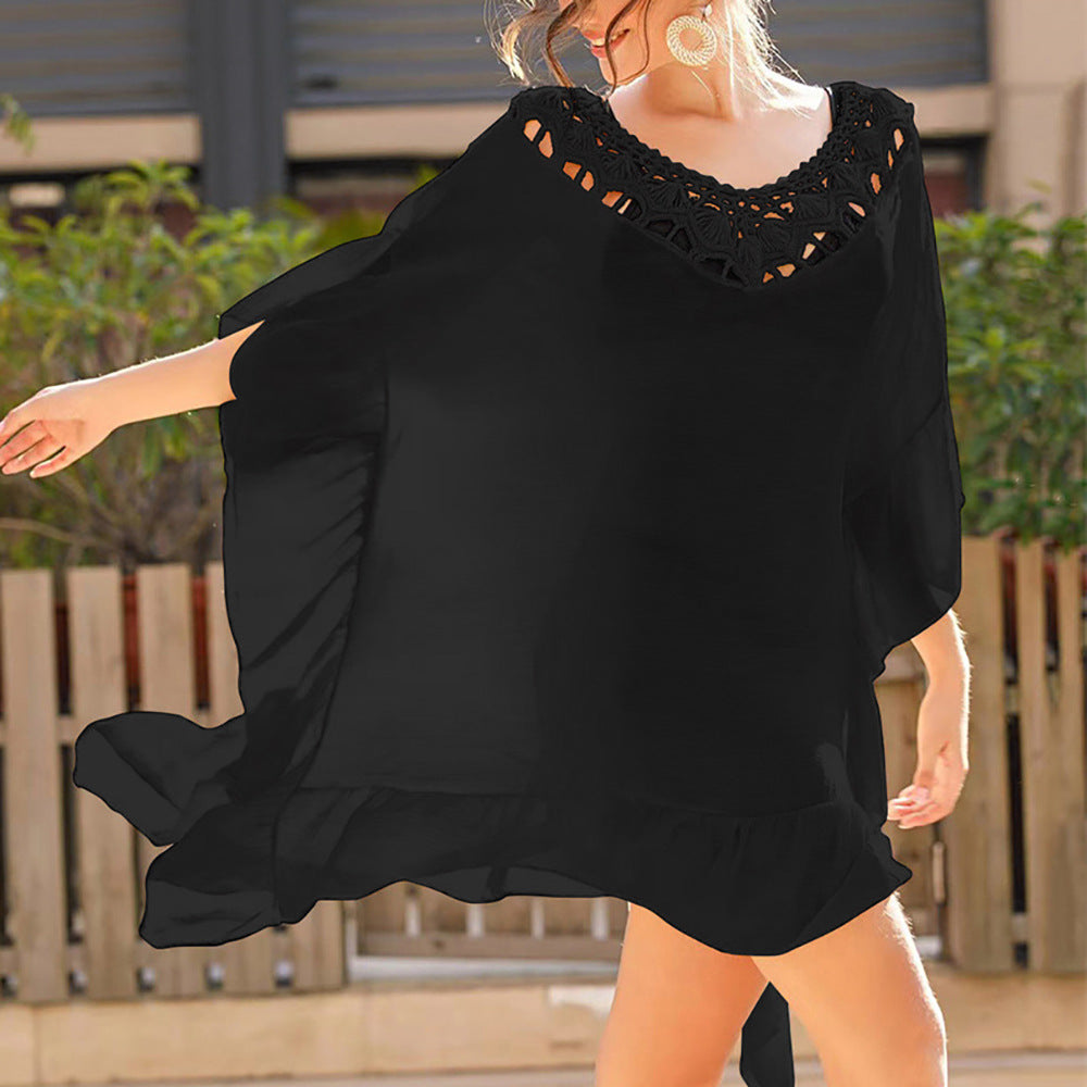 Crochet Tassel Square Beach Skirt – Lightweight, Chic Cover‑Up