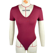 Sexy Slim-Fit Short-Sleeve Jumpsuit
