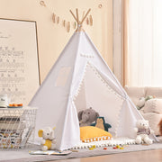 [Large Dog Tent & Playpen] Large Dog Tent & Playpen For Big Dogs - Spacious Washable Pet House With Easy Assembly, All-Season Indoor/Outdoor Use, Yellow & White Design With Window Cutouts & Decorat...