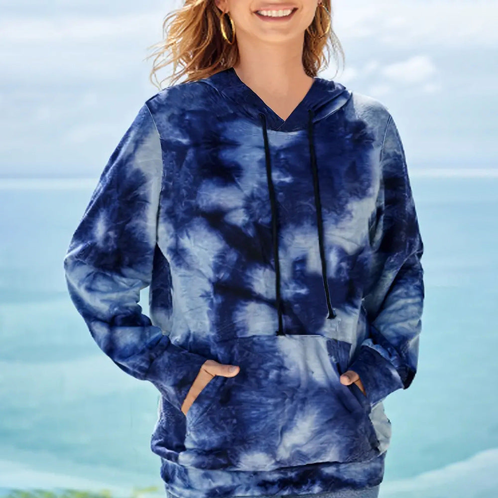Vibrant Gradient 3D Printed Women's Pullover Hoodie