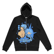 Stunning 3D Mermaid Print Zip-Up Hooded Sweatshirt