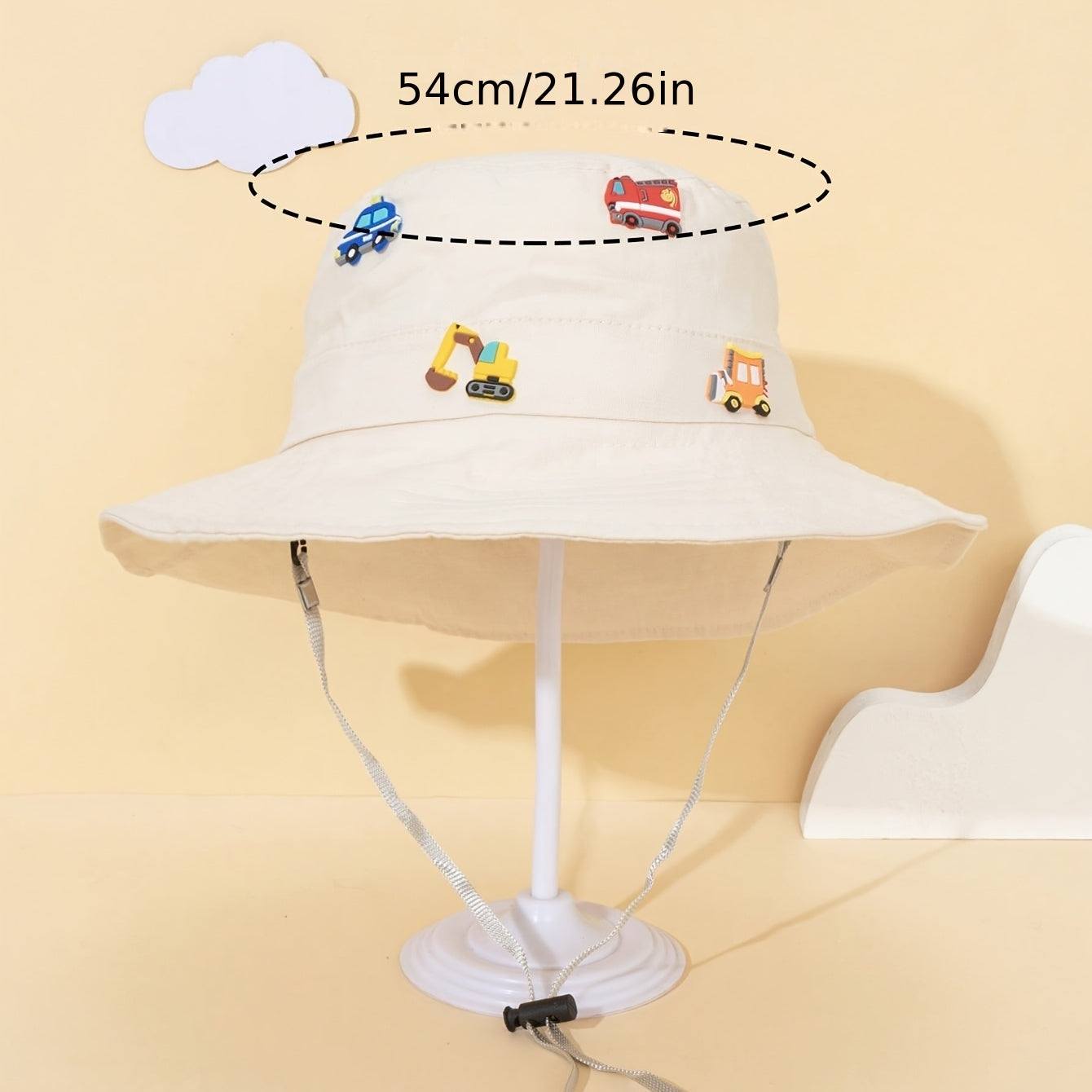 Flat-Top Basin Hat for Boys – Adjustable Medium and Large Sizes