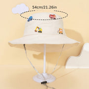 Flat-Top Basin Hat for Boys – Adjustable Medium and Large Sizes