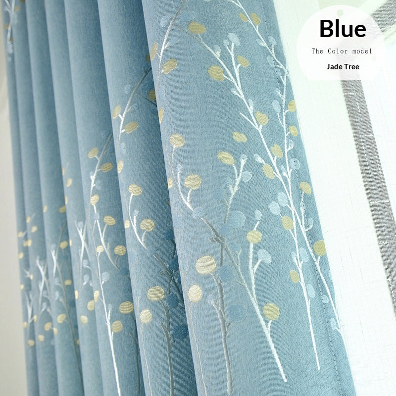 Ready-made Blackout Curtains Thickened Sun-blocking Fabric No Drilling Required Fully Hook-compatible
