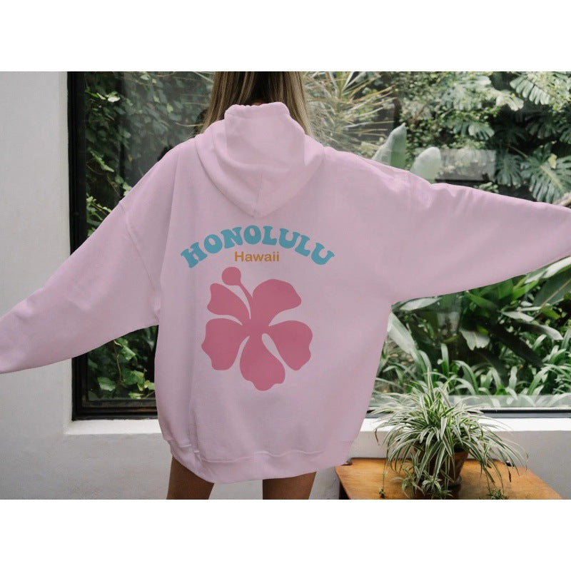 Women's Drop-Shoulder Street Style Hoodie