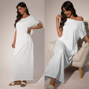 Plus-size Womens Loose-fitting Long Dress
