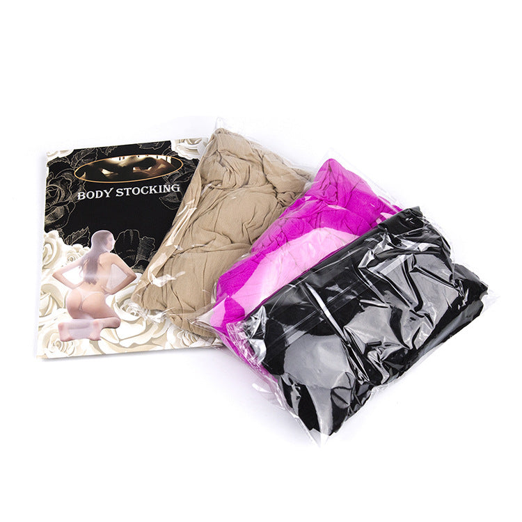 Lengthened Seamless Stockings Jumpsuit Tights