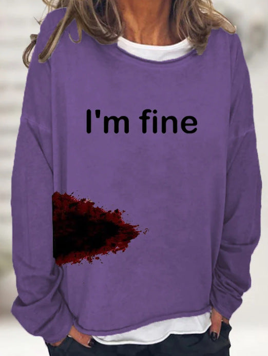 Halloween Women's Casual Long Sleeve Loose Hoodie