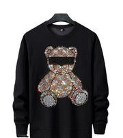 Men's Slim-Fit Graphic Round Neck Long Sleeve Tee