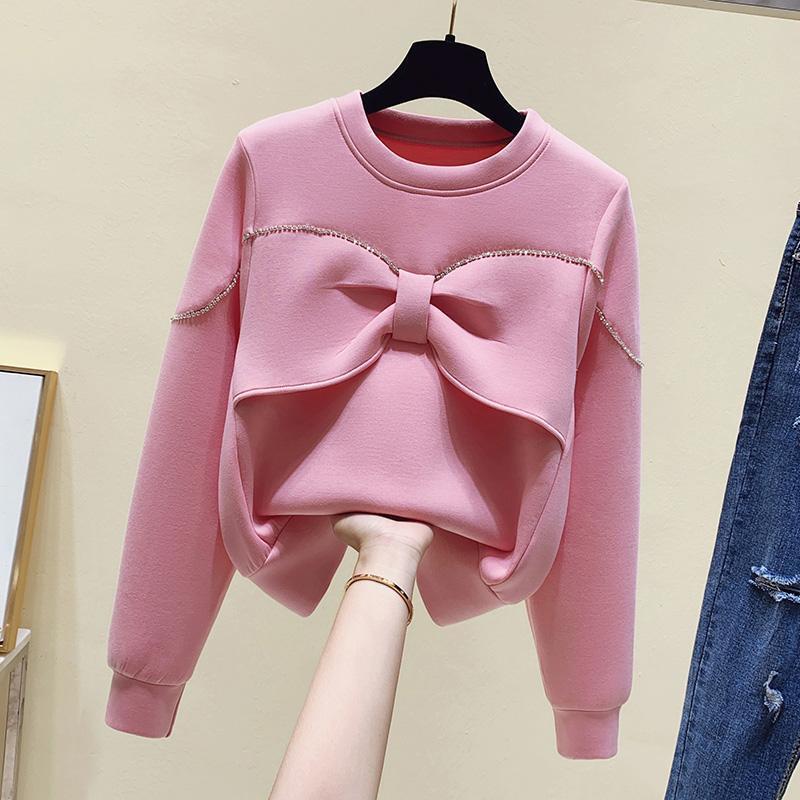 Chic Diamond Bow Pullover Sweater