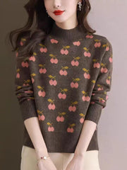 Women's Cashmere Sweater Autumn and Winter New Half Turtleneck Bottoming Shirt