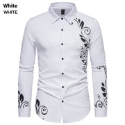 Men's Autumn New Digital Printed Long-sleeved Shirt