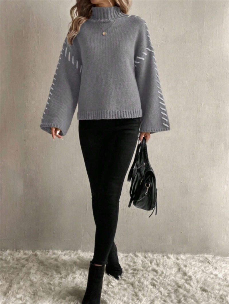 Long Sleeve Casual Loose Knitted Sweater