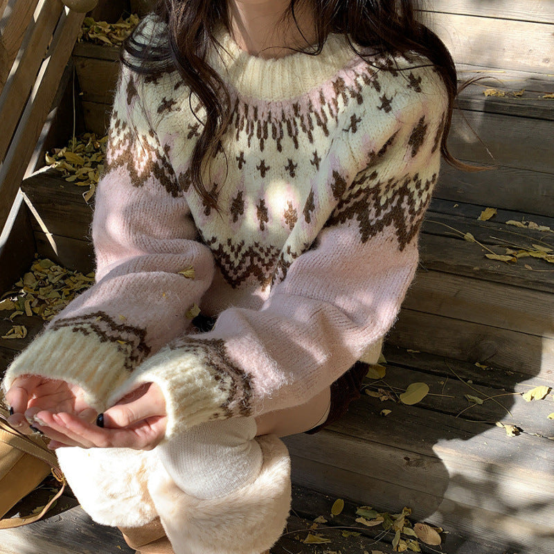 New Younger College Style Pullover Sweater for Women