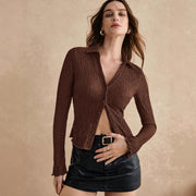 Slim Fit All-matching Women's Long-sleeved Blouse Autumn
