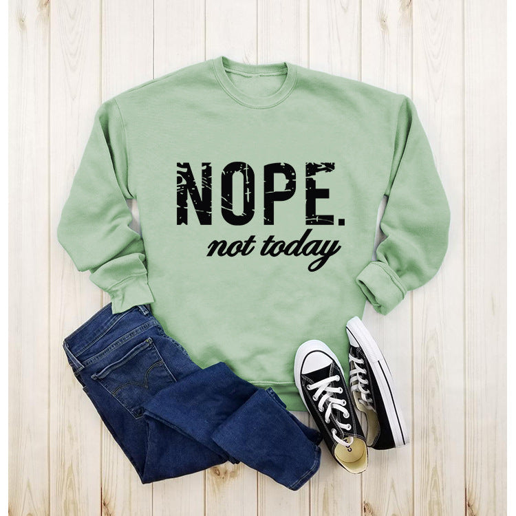Women's Printed Round Neck Fashion Pullover Sweater