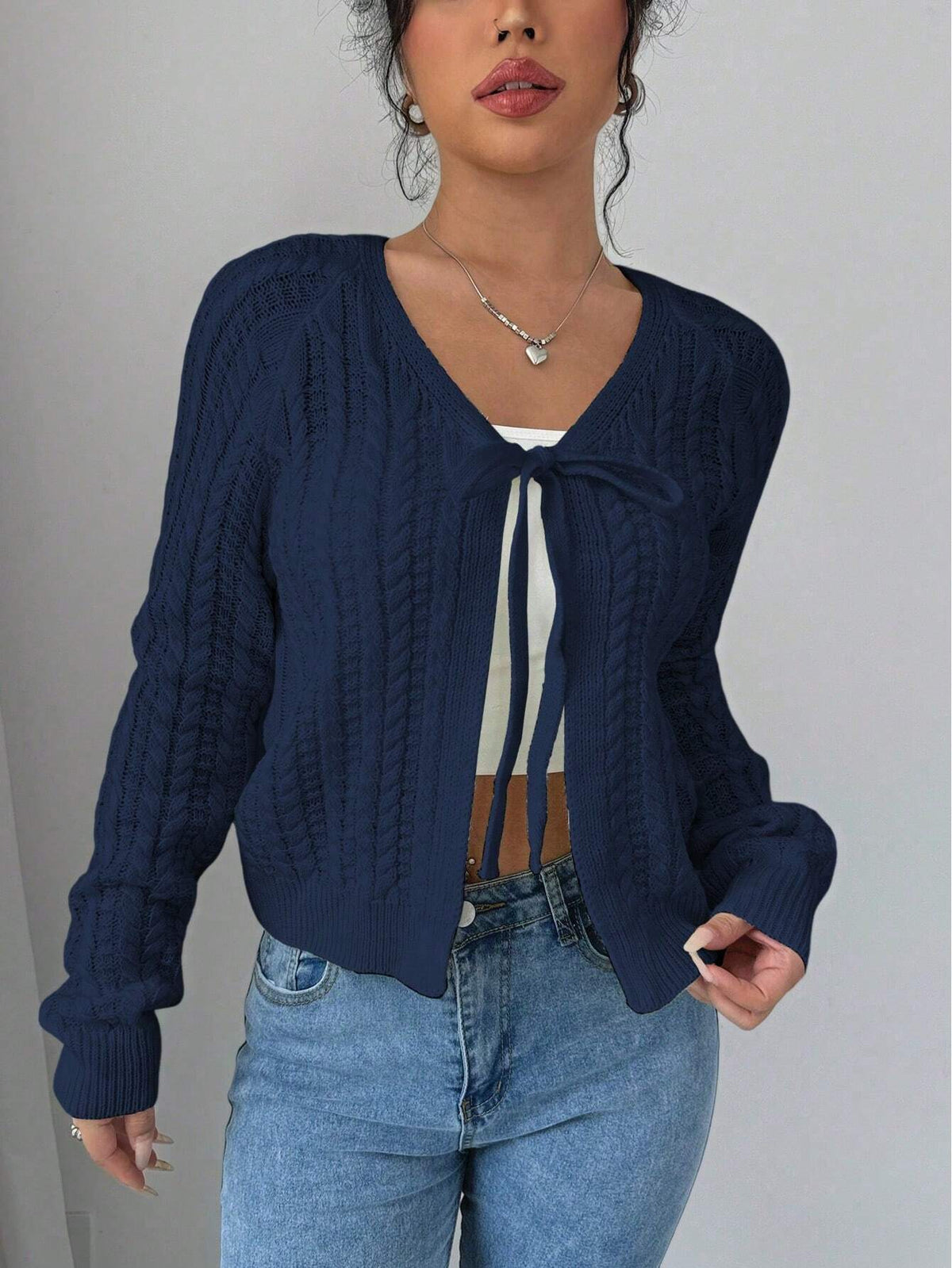 Long Sleeved Knitted Sweater for Women