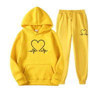Cozy Fleece Hooded Sweatshirt & Jogger Set