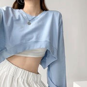 Women's Solid Color Loose Short Sweater