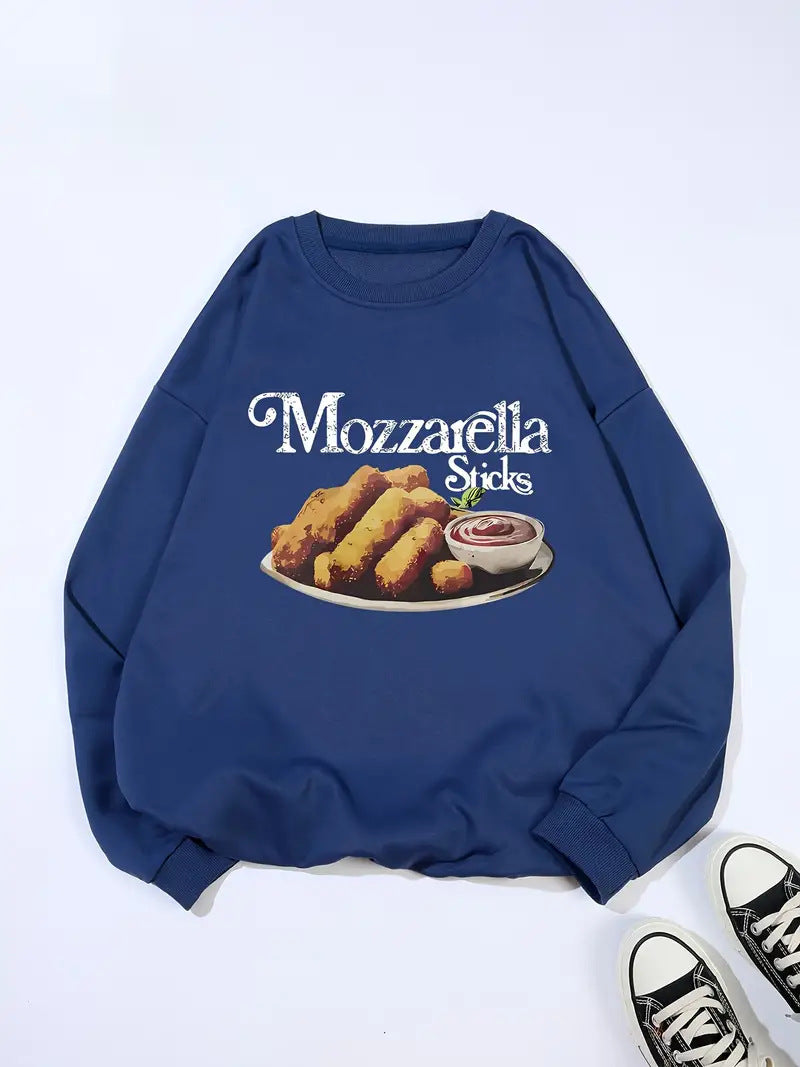 Women's Casual Printed Round Neck Pullover Sweater