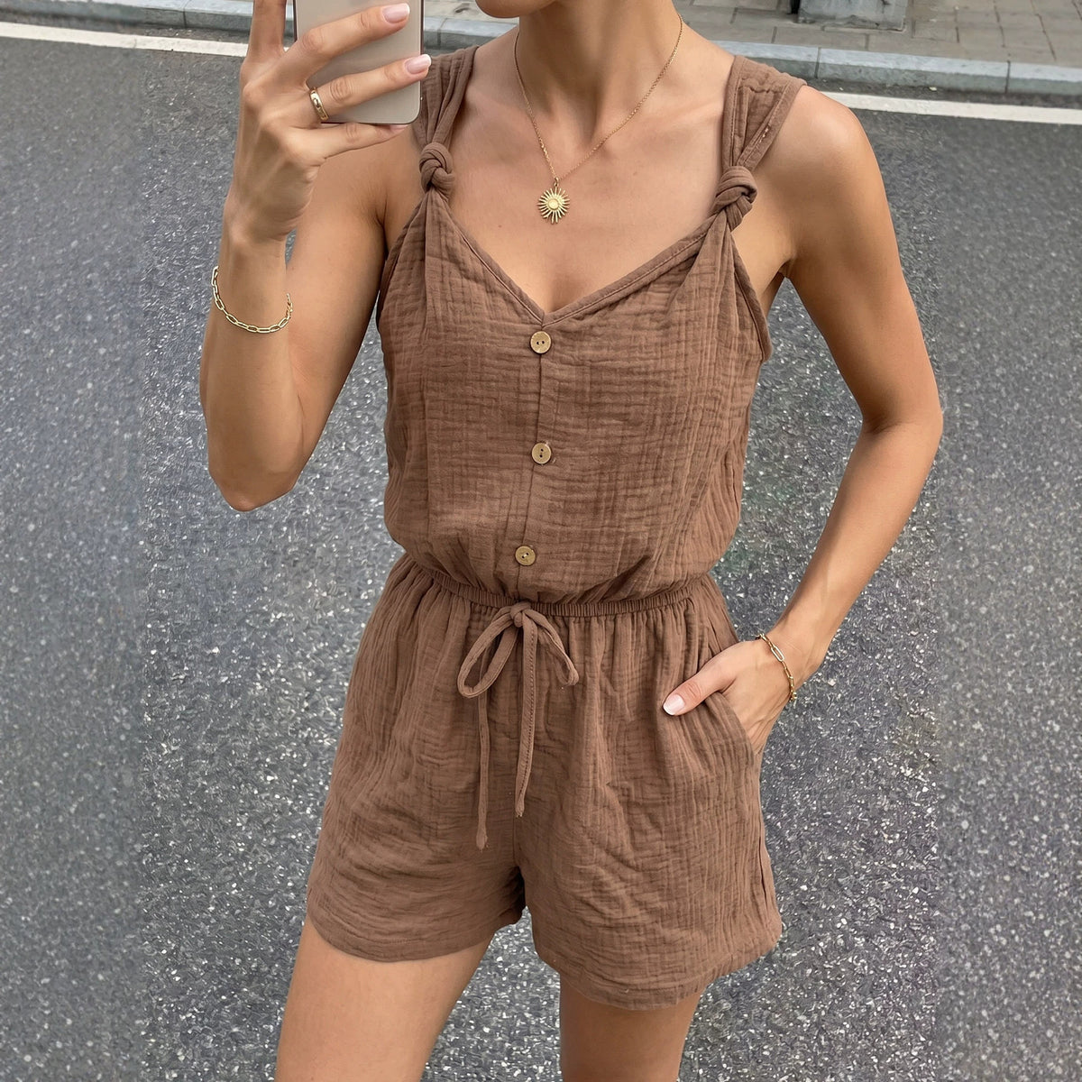 Summer Casual Resort-style Jumpsuit