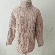 Star Same Style Solid Color Half Hollow Out Sweater