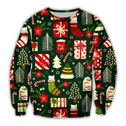 Festive 3D Christmas Hoodie for Women & Teens
