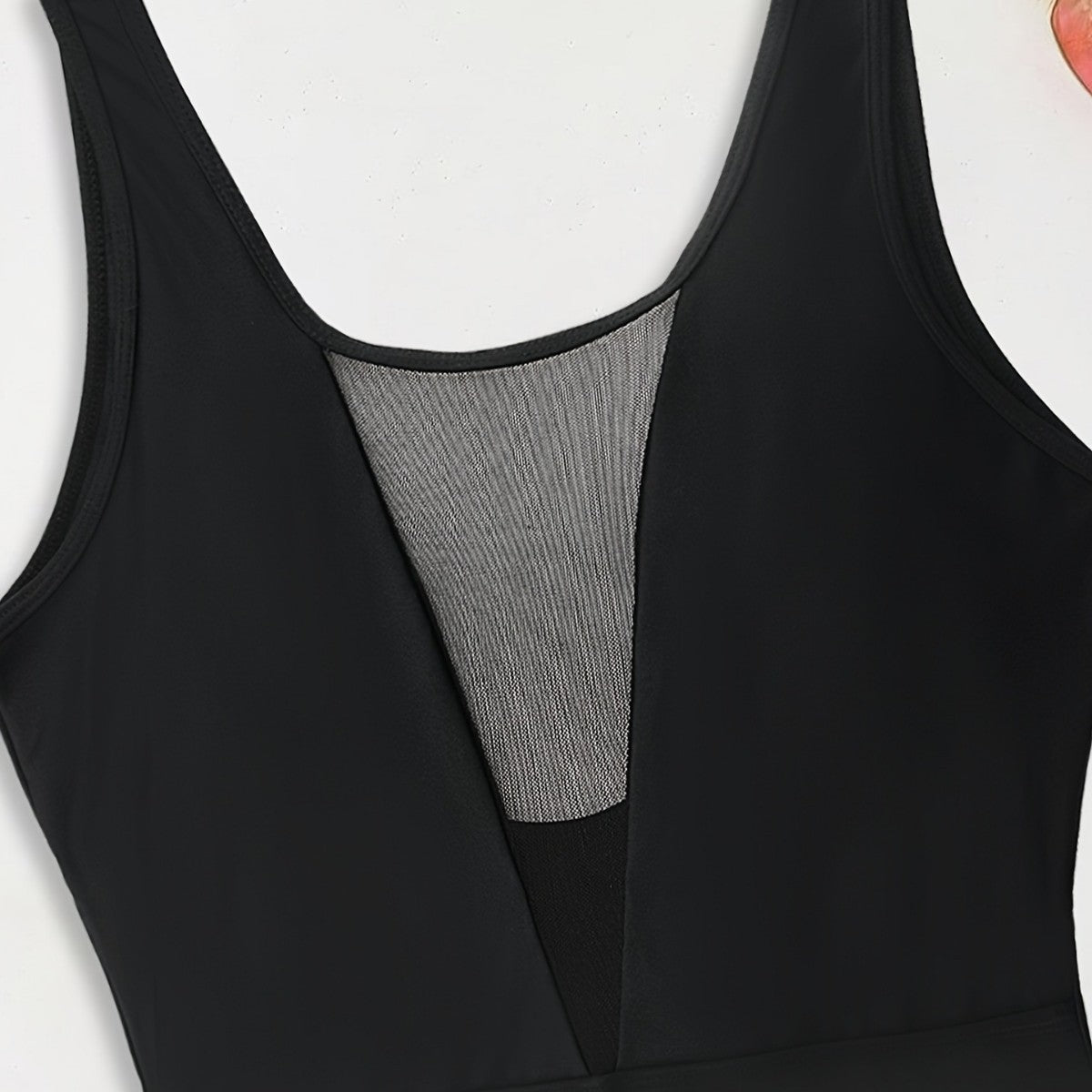 New Black Tight-Fitting One-Piece Swimsuit For Women