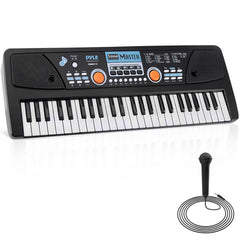 49‑Key Portable Digital Karaoke Keyboard with Rechargeable Battery and Wired Microphone