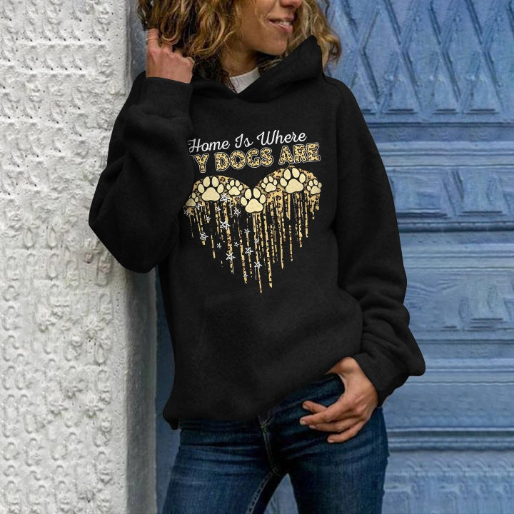 Chic Animal Print Hooded Sweatshirt for Women