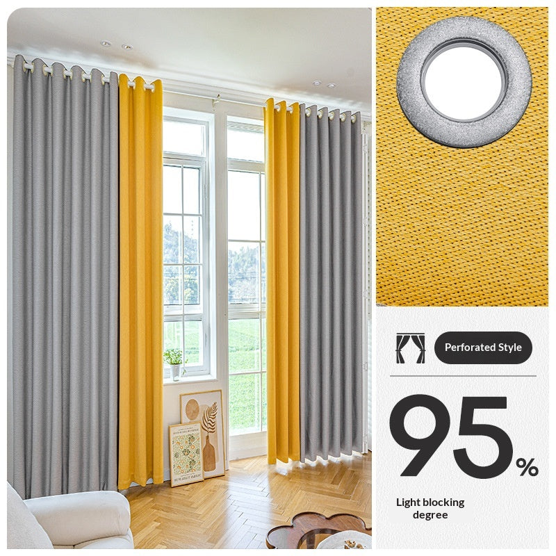 Drill Free Installation High Precision Blackout Curtain with Rod