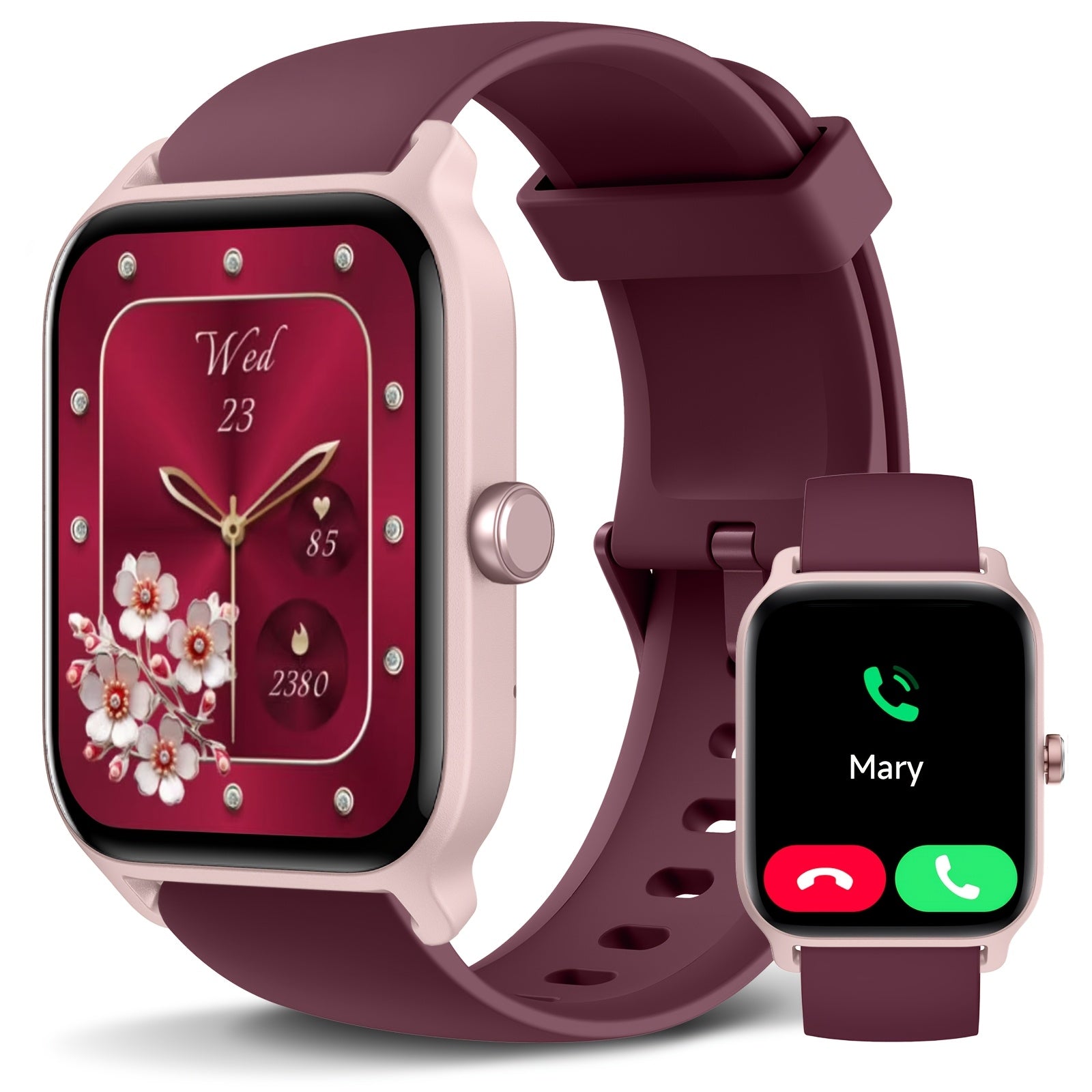 Women's 1.8-inch HD Smartwatch with Fitness Tracking and Built-in Alexa