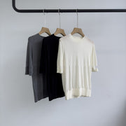 Comfortable Short Sleeve Knit Top for Women