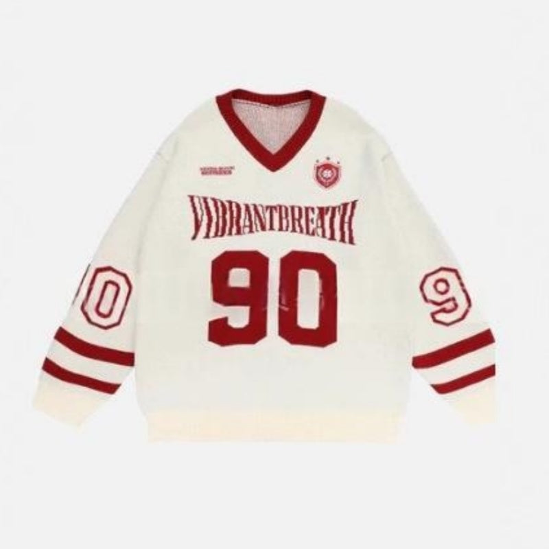 All-match Letter Knitted Sweater for Women