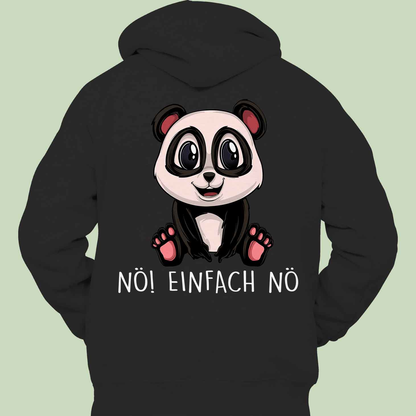 Unisex Cute Panda Graphic Hoodie with Back Print