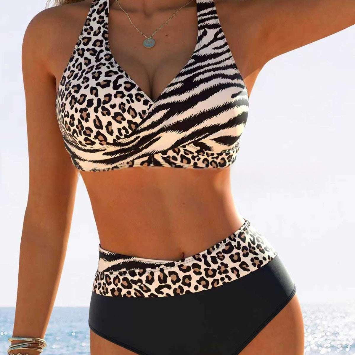 Sexy Sizzling Girl Leopard-print Two-piece Bikini