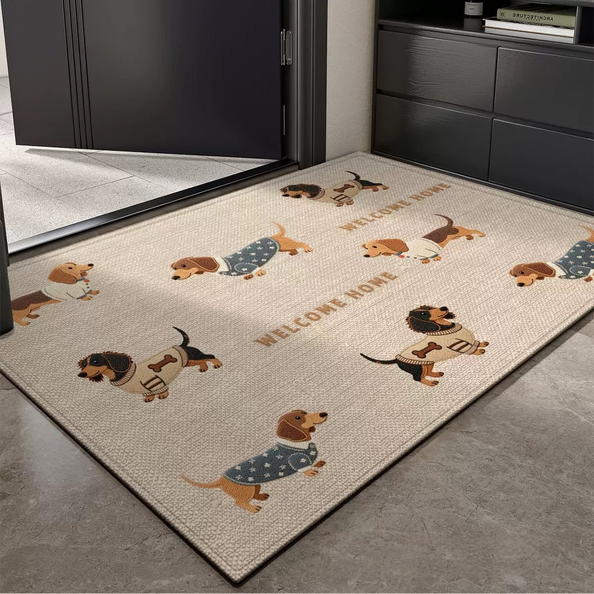 Cute Puppy Doormat – Dirt & Wear Resistant, Washable Entry Mat