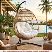 [UV Resistant Quick Dry] Outdoor Swing Chair Seat Cushion (Mat Solely), Dual-Sided UV Resistant Quick Dry Breathable Pad, Machine Washable for Patio Garden Yard
