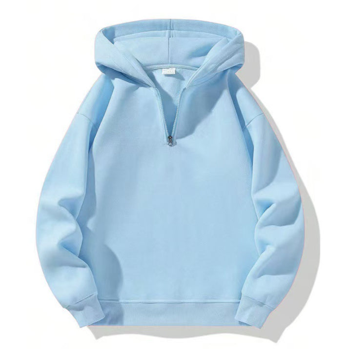 Cozy Fleece-Lined Zip Hoodie for Casual Sporty Comfort