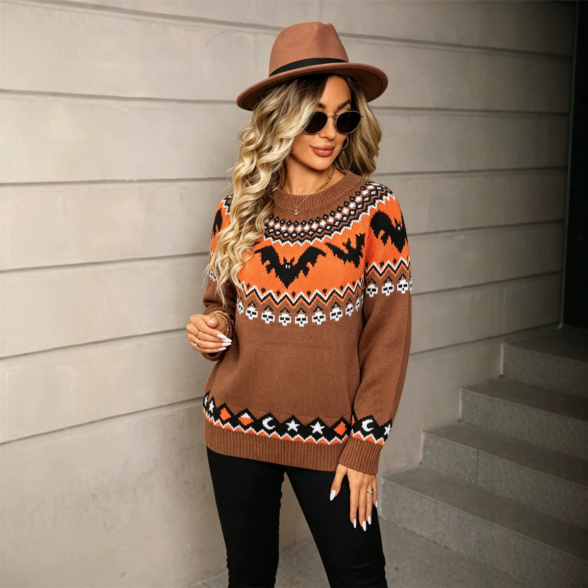 Women's Oversized Knit Christmas Sweater