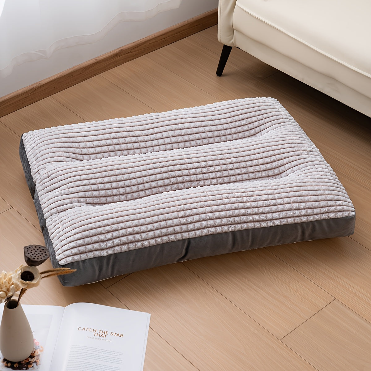 Extra Large Dog Bed - Non-Slip Plush Mattress With Soft Cushioned Surface, Extra Large Xxl Xxl Pet Bed For Medium Small Dogs, Puppies, Cats, Large Breeds - Heavy-Duty Polyester, Washable & Durable...