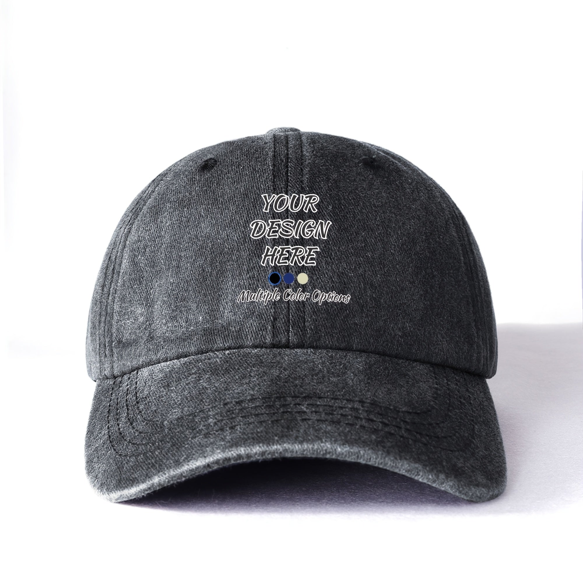 Boys' Washable Cotton Baseball Cap with Curved Brim