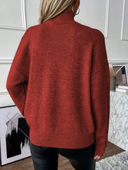 Cold Shoulder 2 in 1 Sweater Long Sleeve Tops