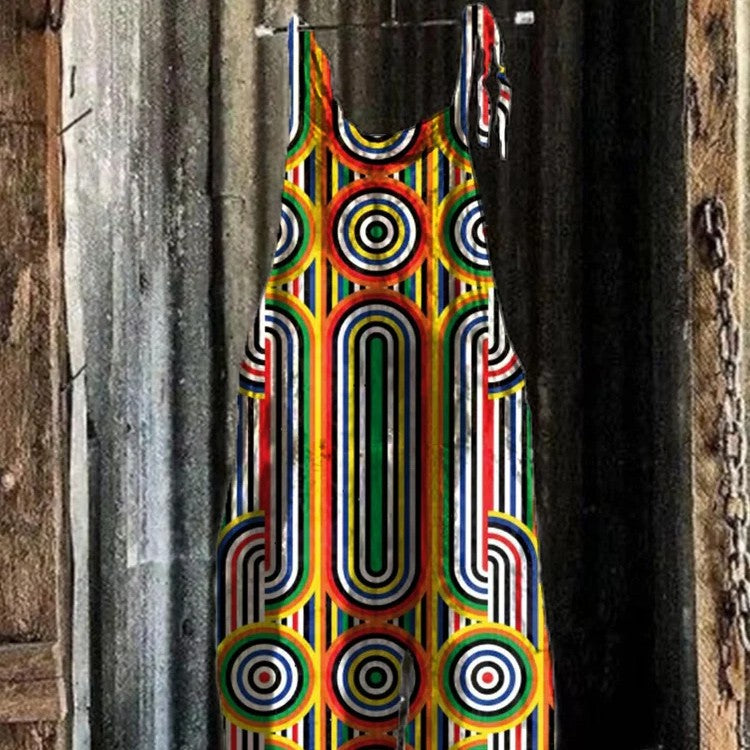 Retro Sweet Print Summer Women's Jumpsuit