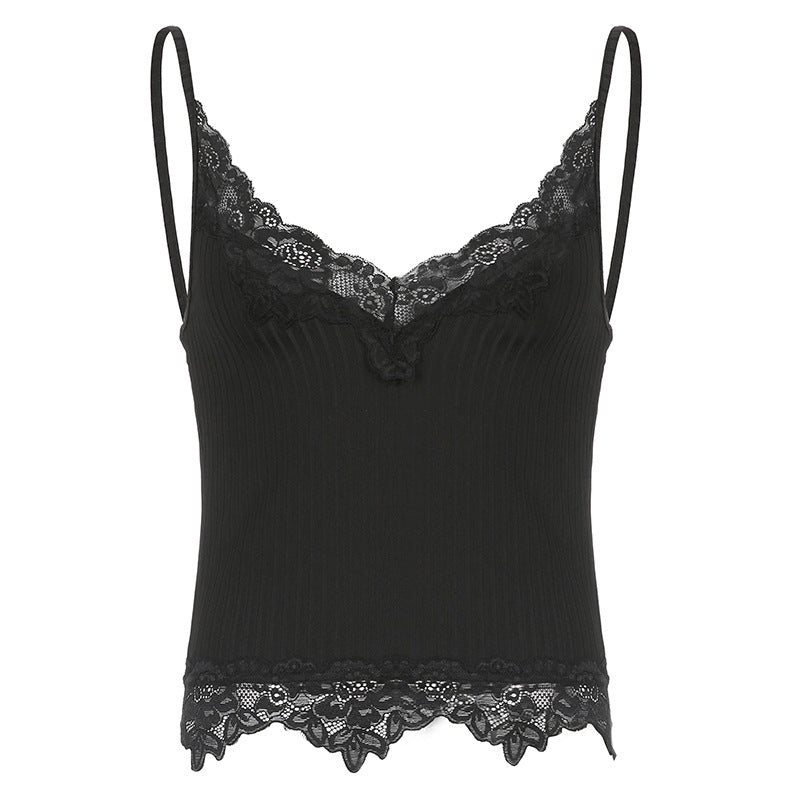 Sexy Lace V-Neck Irregular Sling Camisole