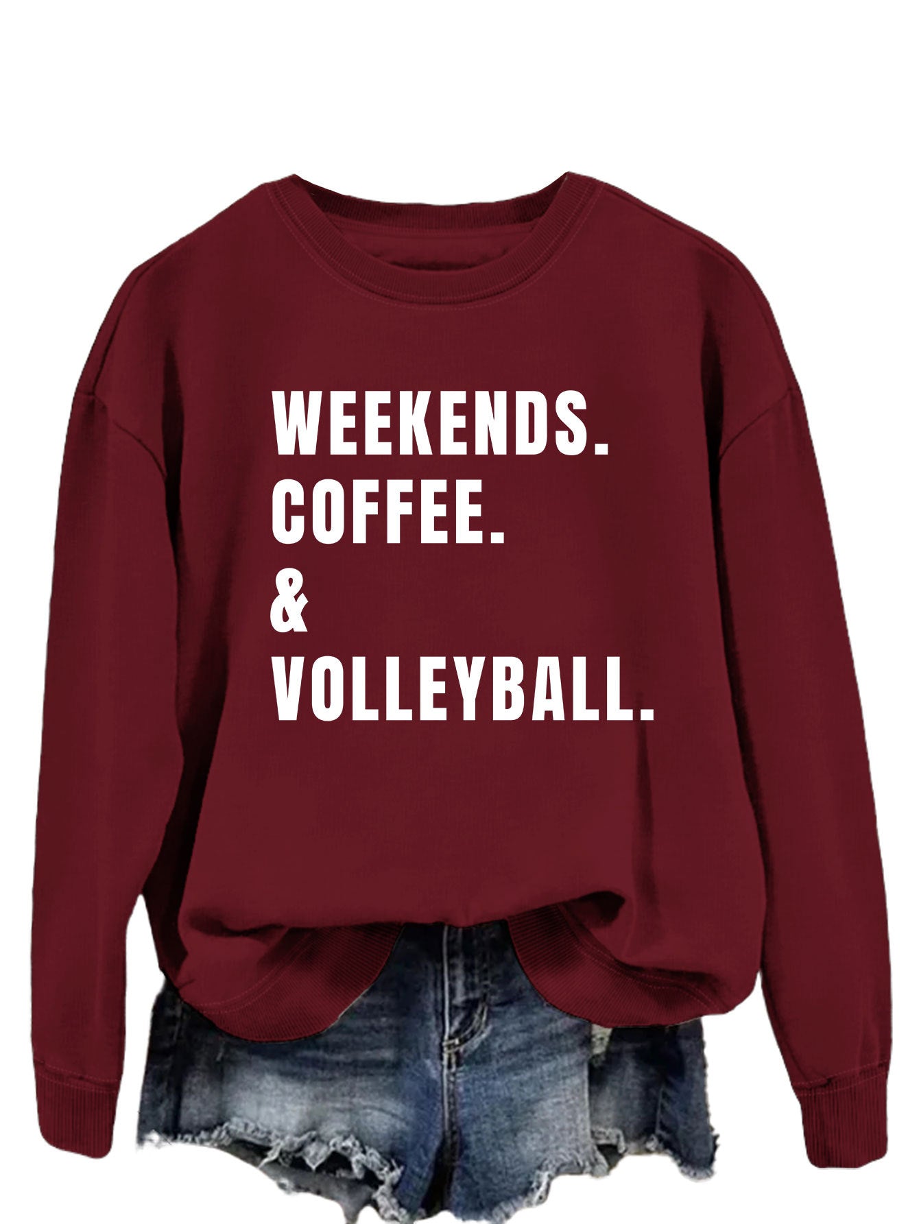 Women's Cozy Round Neck Long Sleeve Loose Sweatshirt