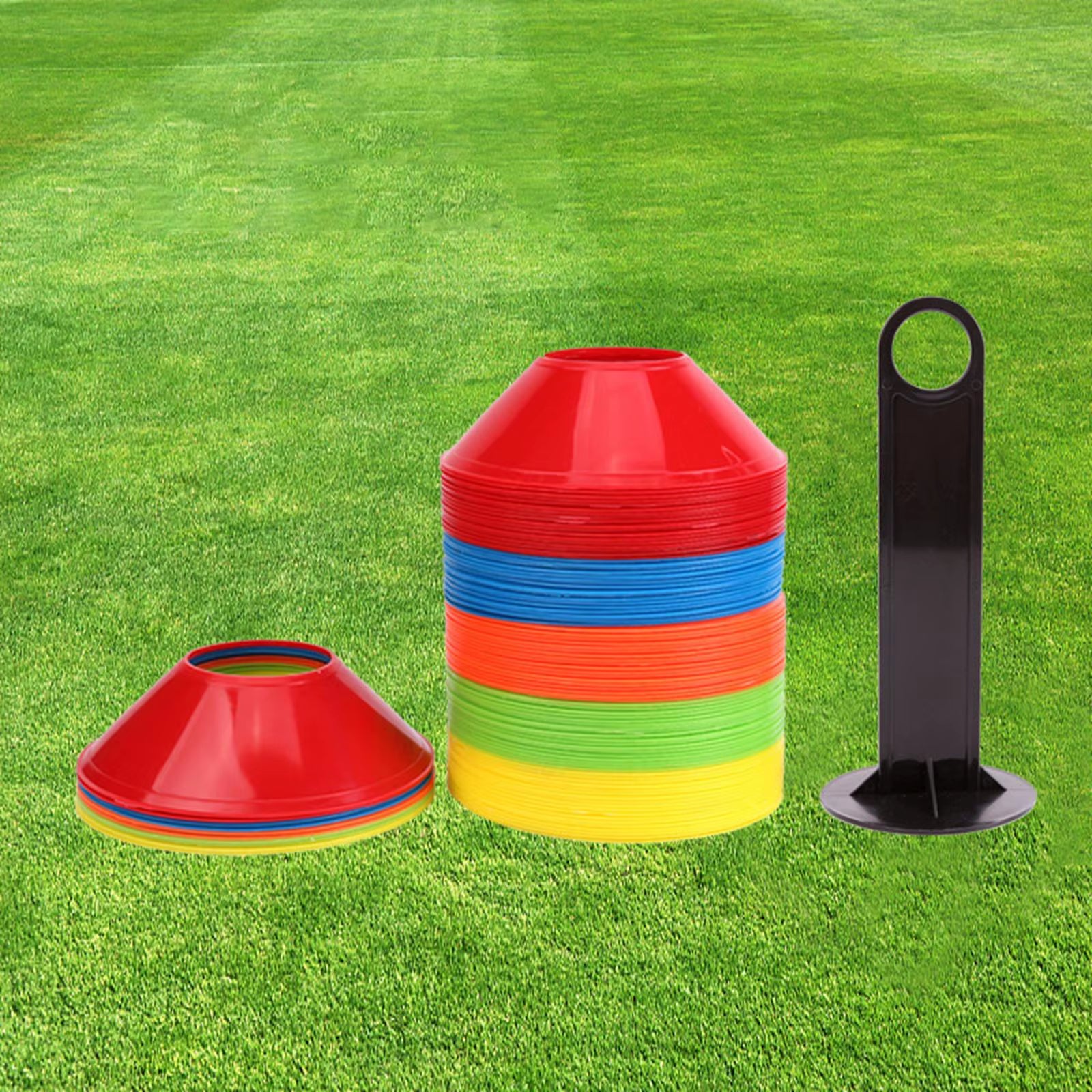 50 Pieces/Set Soccer Cones Flexible Practice Agility Soccer Training for Garden