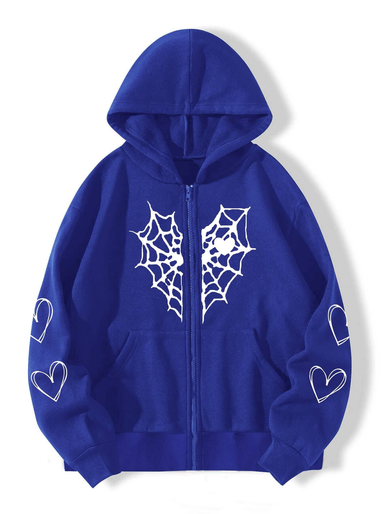 Women's Spider Web Hooded Cardigan Coat