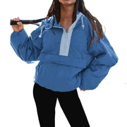 Colorblock Hooded Sweatshirt Utility Style